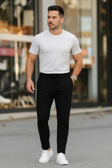 Erkek Beli Bağcıklı Jogger Pantolon resmi